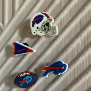 Buffalo Bills Football NFL Croc Shoe Charms Set of 4